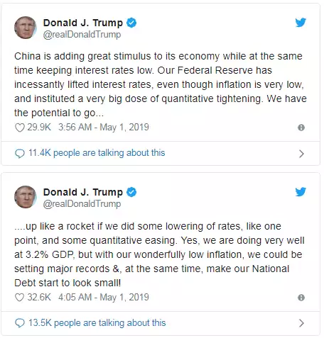 Trump Tweet Fed