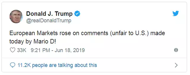 Trump tweet EUR Trump tweet EUR