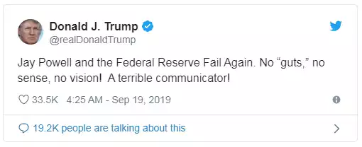 Trump tweet Sept 19 Trump tweet Sept 19