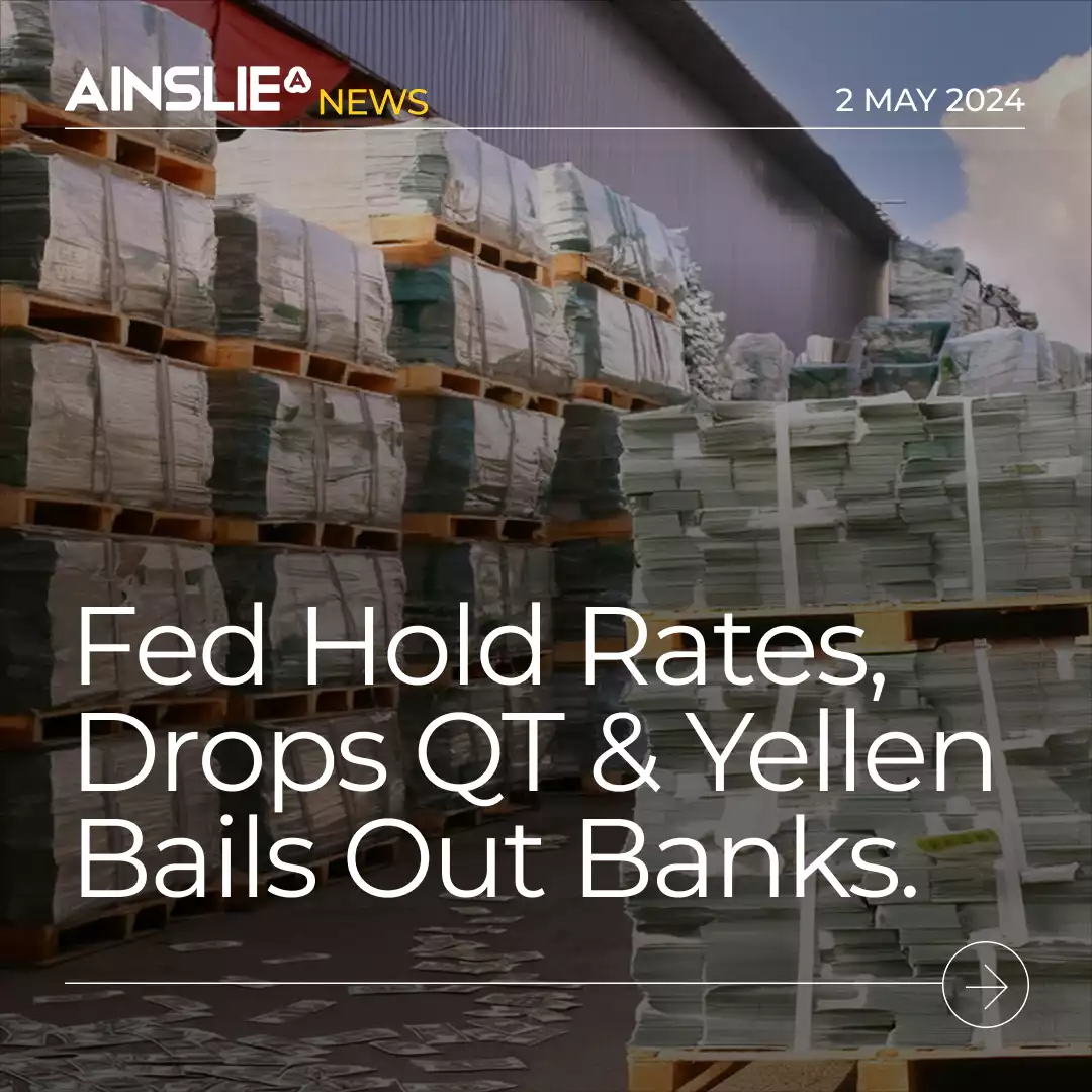 Fed Hold Rates, Drops QT & Yellen Bails Out Banks